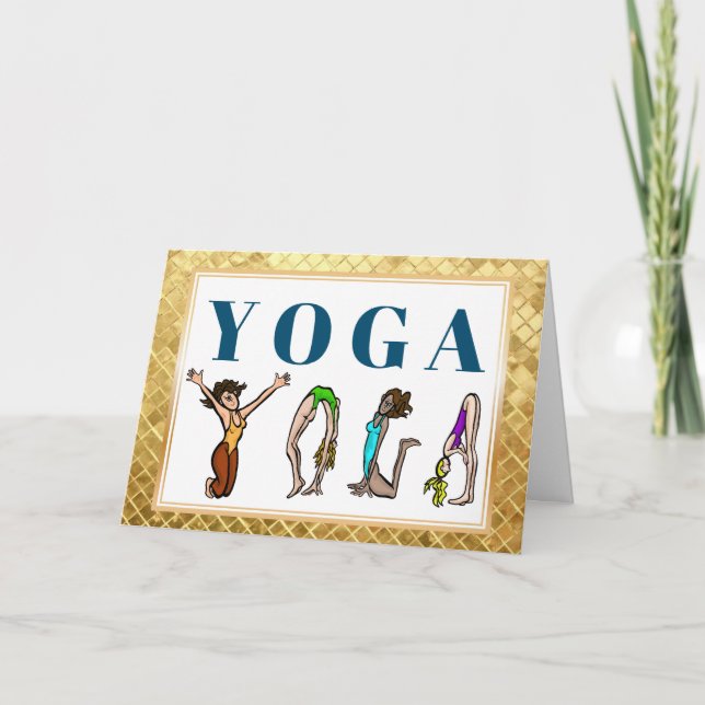 Carte de voeux amusante pour la journée de Yoga (Devant)