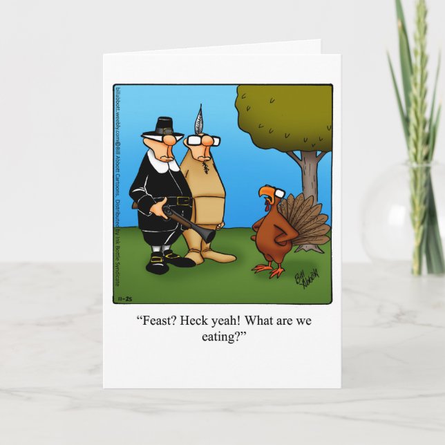 Carte de voeux amusante pour le Humour de Thanksgi (Devant)
