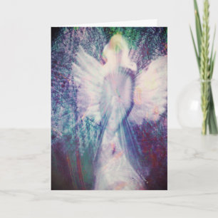 Carte de vœux Ange Éthéré Pourpre Indigo