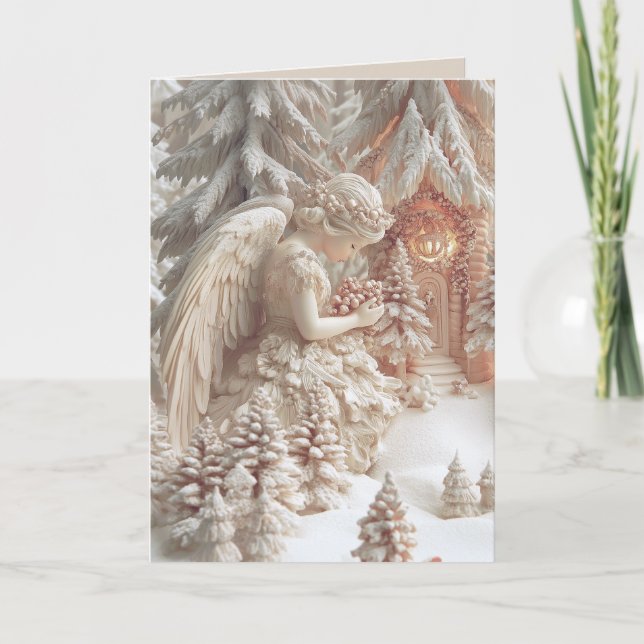 Carte de voeux Angel Arbre de Noël (Devant)