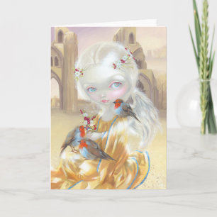 Carte de voeux "Angel at Glastonbury Abbey"
