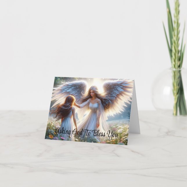 Carte de voeux Angel avec enfant (Devant)