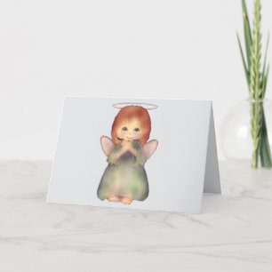 Carte de voeux Angel de prière mignonne