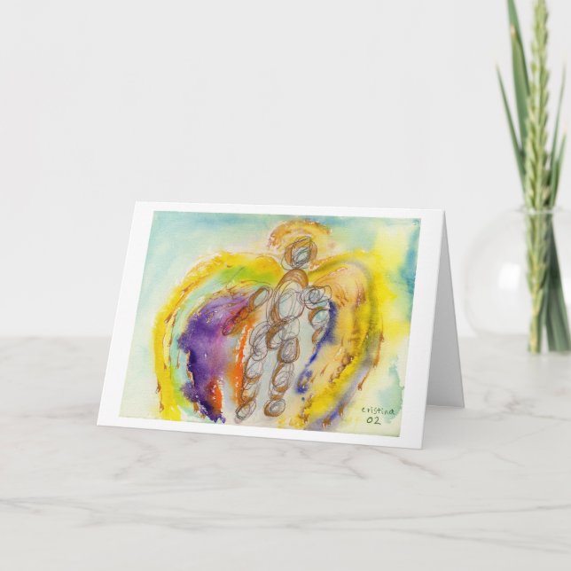 Carte de voeux - Angel en vol (Devant)