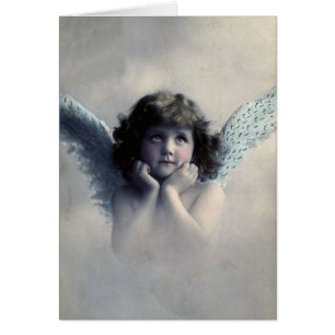 Carte de voeux Angel photo vintage