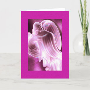 Carte de voeux Angel rose