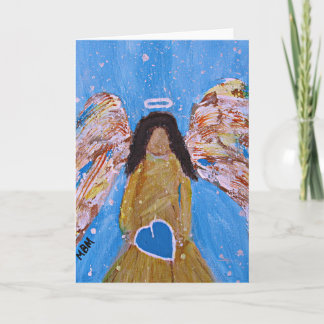 Carte de voeux Angel vide à l'intérieur