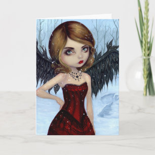Carte de voeux "Anges de neige"