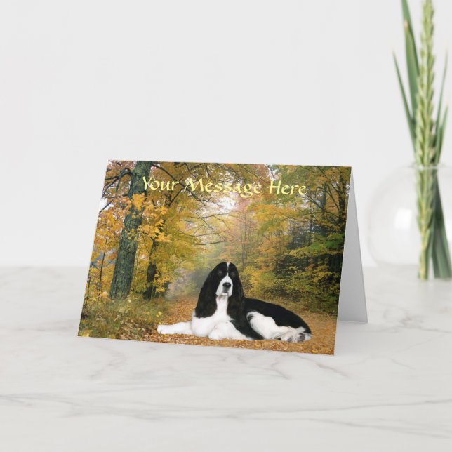 Carte de voeux anglaise Springer Spaniel (Devant)