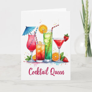 Carte de Vœux Anniversaire Boissons Vibrantes