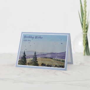 Carte de voeux Anniversaire de la nature