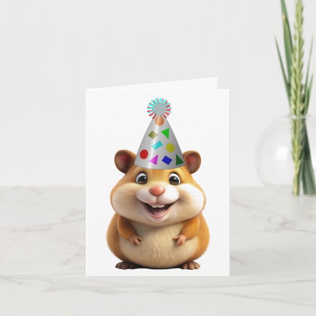 Carte de voeux Anniversaire Hamster (Devant)