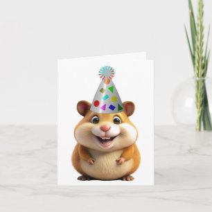Carte de voeux Anniversaire Hamster