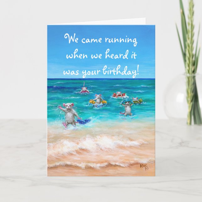Carte de voeux Anniversaire Rat Race (Devant)