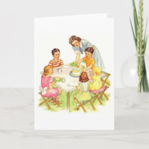 Carte de voeux Anniversaire Retro