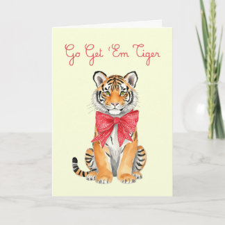 Carte de vœux aquarelle « Allez les Tigres »