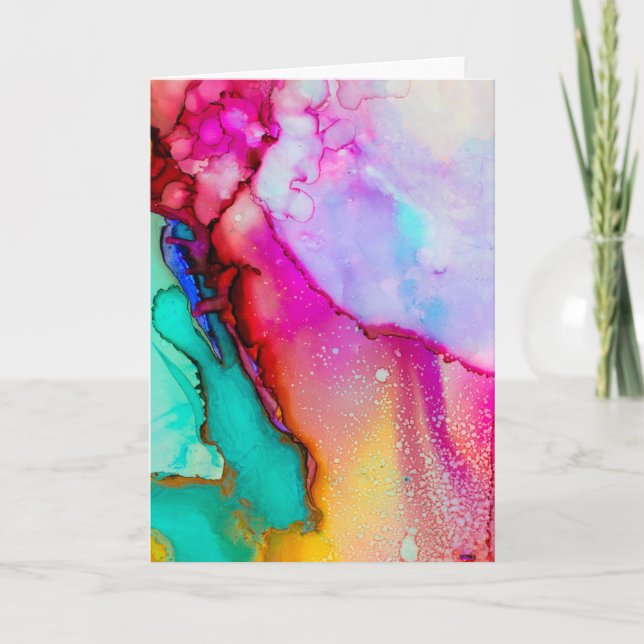 Carte de voeux aquarelle Art Peinture (Devant)