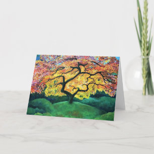 Carte de voeux Arbre à érable japonais