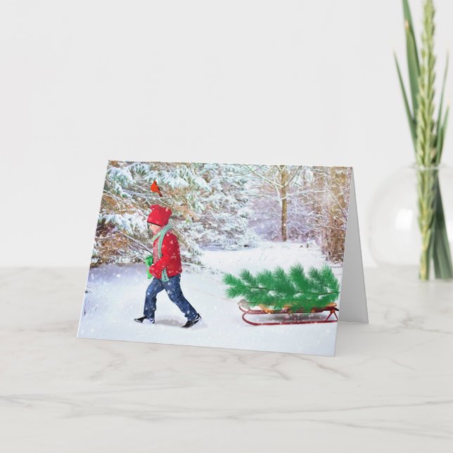 Carte de vœux arbre de Noël (Devant)