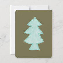 Carte de vœux arbre dessinée à la main