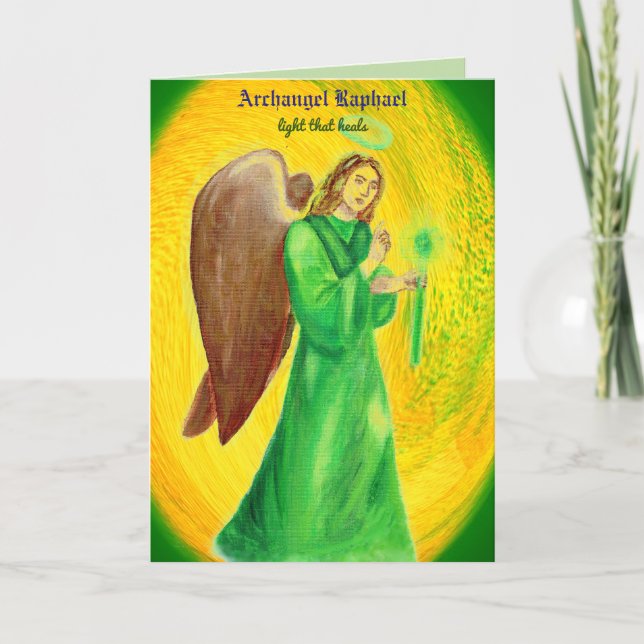 Carte de voeux Archangel Raphael (Devant)