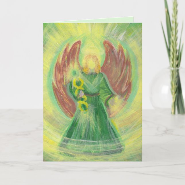 Carte de voeux Archangel Raphael avec message (Devant)