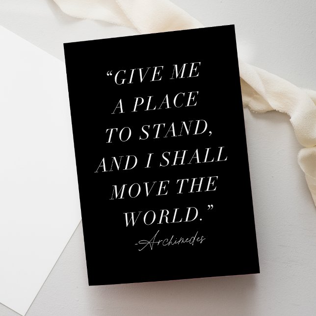 Carte de voeux Archimedes Inspirational Quote (Créateur téléchargé)