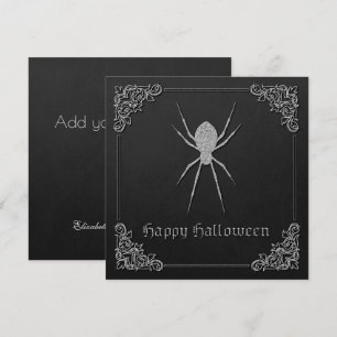 Carte de voeux Argent Spider Halloween