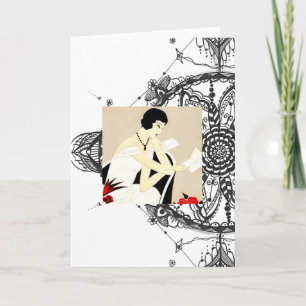 Carte de voeux Art déco