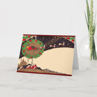 Carte de voeux Art Déco Noël Père Noël