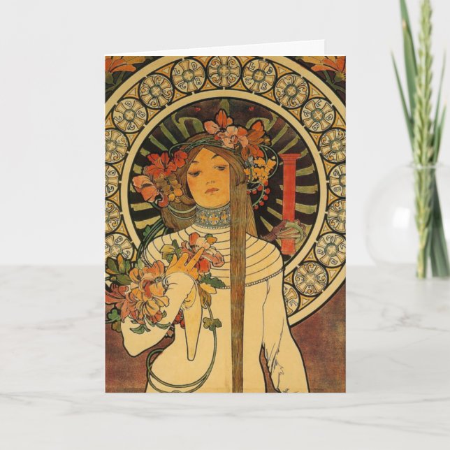 Carte de voeux - Art Nouveau tchèque (Devant)