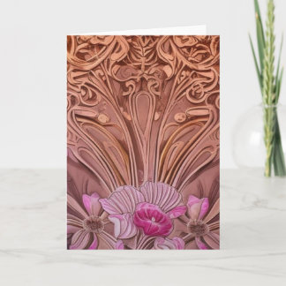 Carte de voeux Art nouveau vide