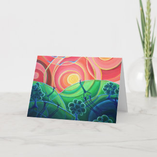Carte de voeux Art vierge, connexion art original