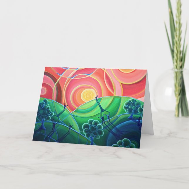 Carte de voeux Art vierge, connexion art original (Devant)