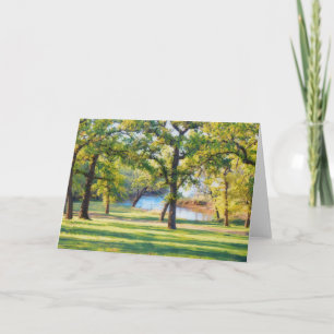 Carte de vœux artistique de paysage paisible avec