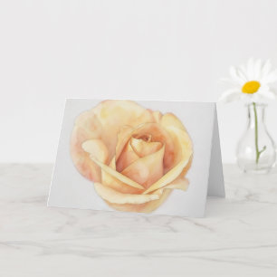 Carte de vœux artistique florale Fleur de rose ora