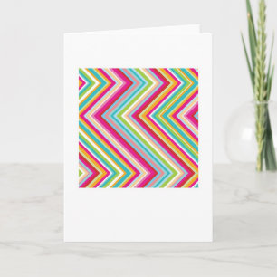 Carte de voeux Arty Abstraite - Zigg Zags colorés