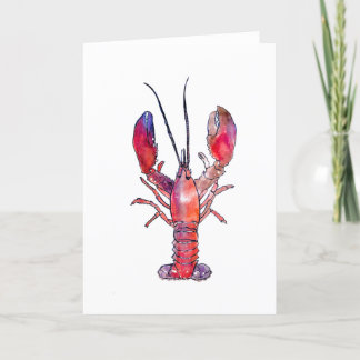Carte de voeux au homard