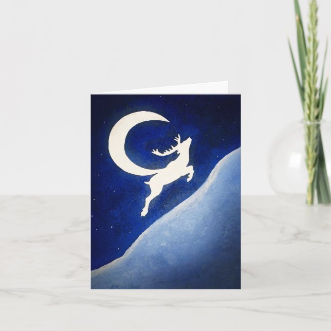 Carte de vœux au renne (Devant)