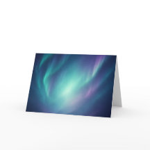 Carte de vœux Aurore Boréale de rêve