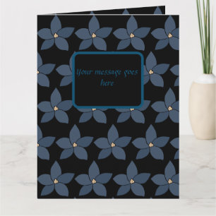 Carte de vœux aux fleurs bleues époustouflantes su