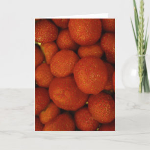 Carte de voeux aux fraises juteuses