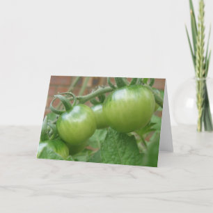 Carte de voeux aux tomates vertes