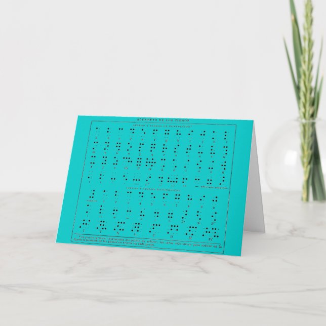 Carte de voeux avec Alphabet Braille (Devant)