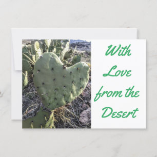 Carte de vœux avec amour du désert
