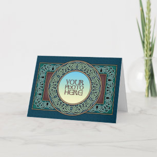 Carte de voeux avec cadre photo Celtic Circle