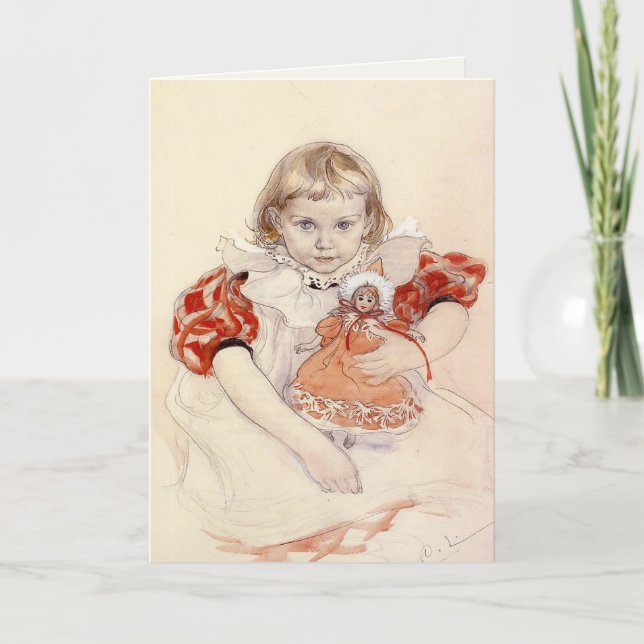 Carte De Voeux Avec Carl Larsson Peinture (Devant)