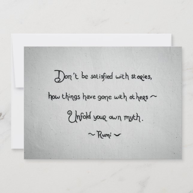 Carte de vœux avec citation de Rumi (Devant)