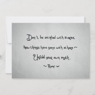 Carte de vœux avec citation de Rumi