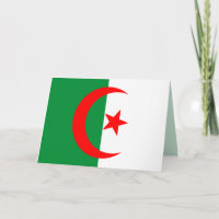 carte de vœux avec drapeau algérien